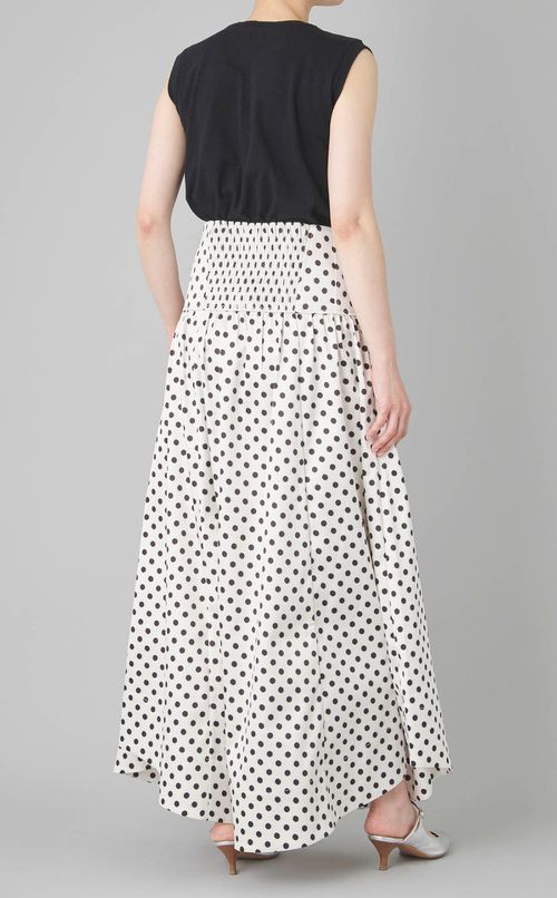 ドットプリントフレアスカート