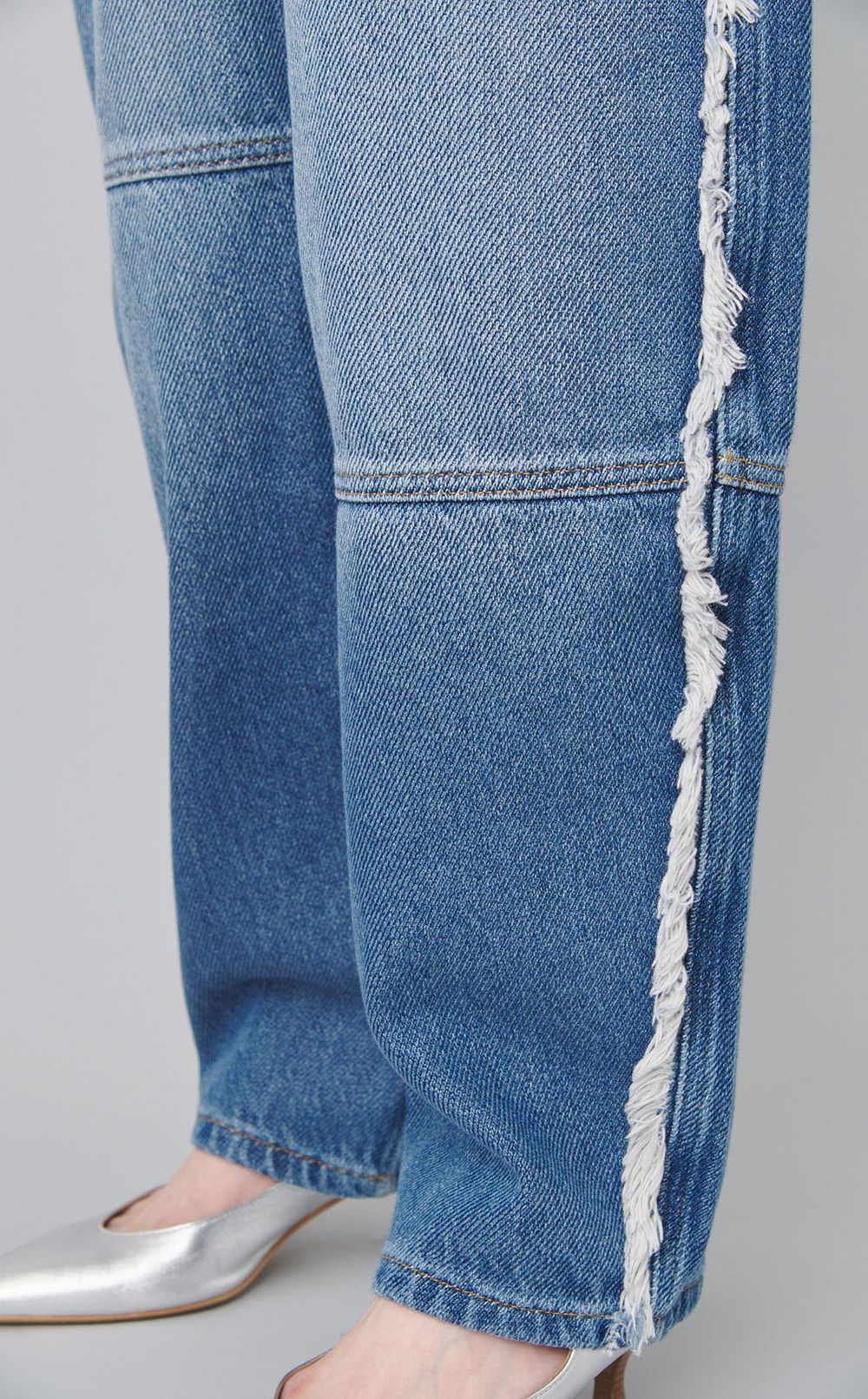 サイドフリンジデニムパンツ