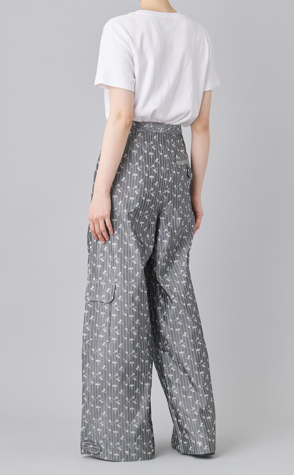 フラワージャガードカーゴパンツ