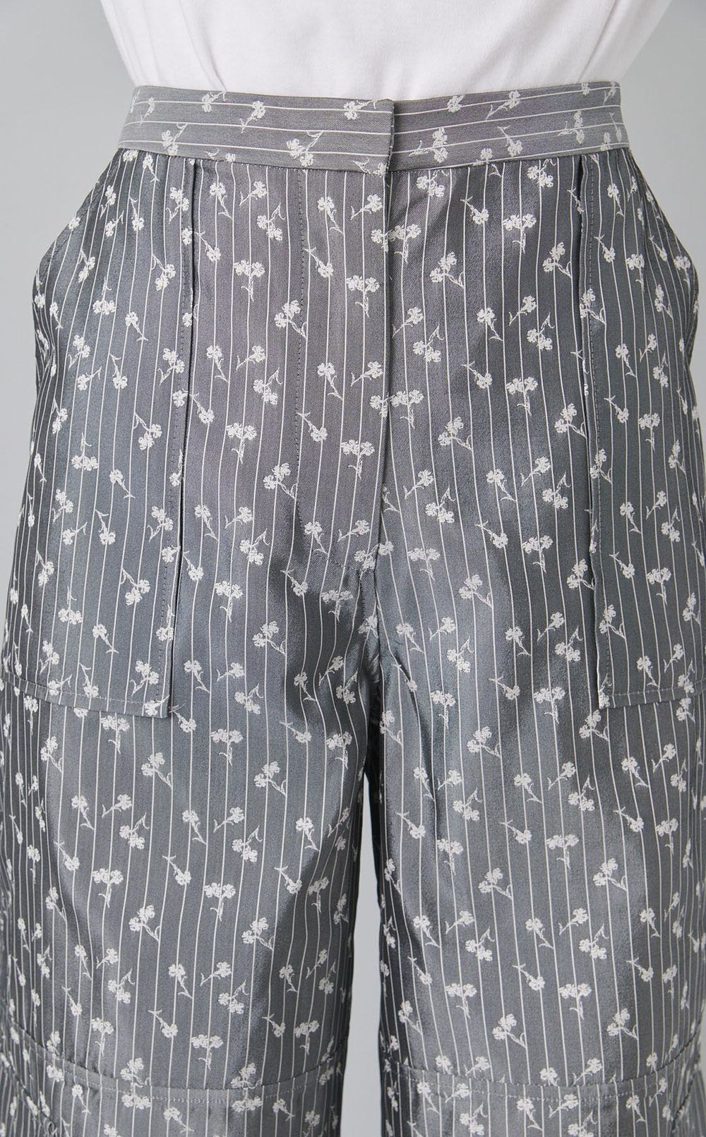 フラワージャガードカーゴパンツ