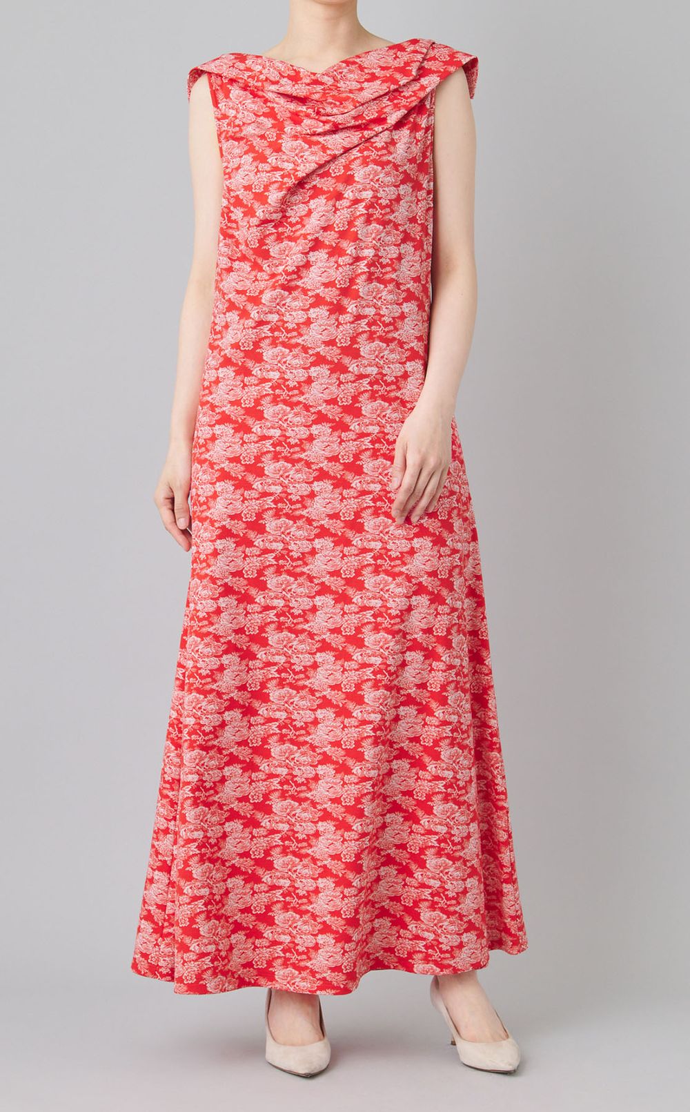 フラワープリン卜Vワンピース