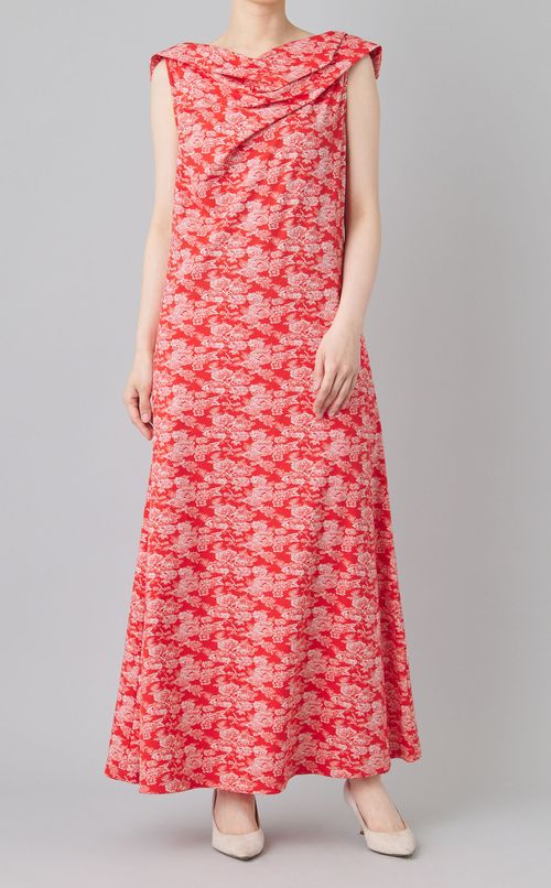 フラワープリン卜Vワンピース