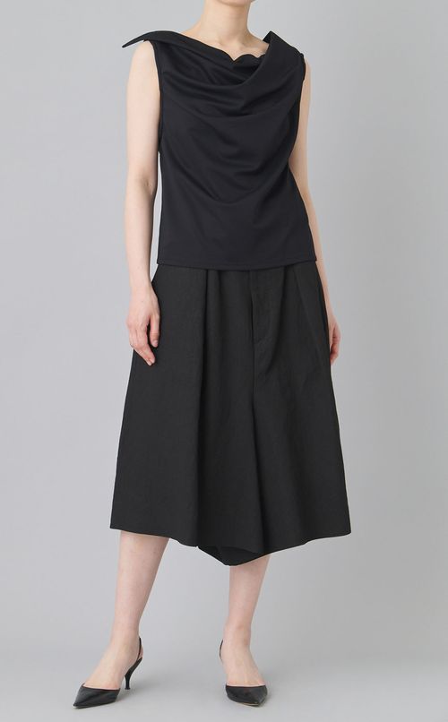 ノースリーブVジャージトップス