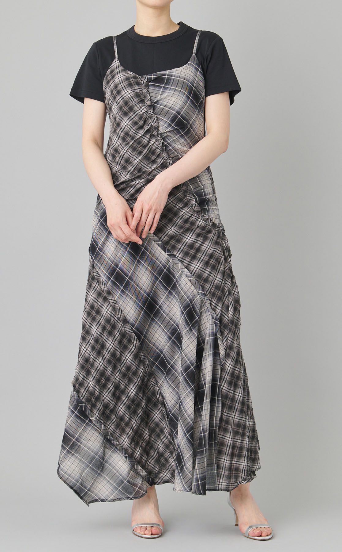 コンビフリルワンピース MAISON SPECIAL｜チェックコンビフリル