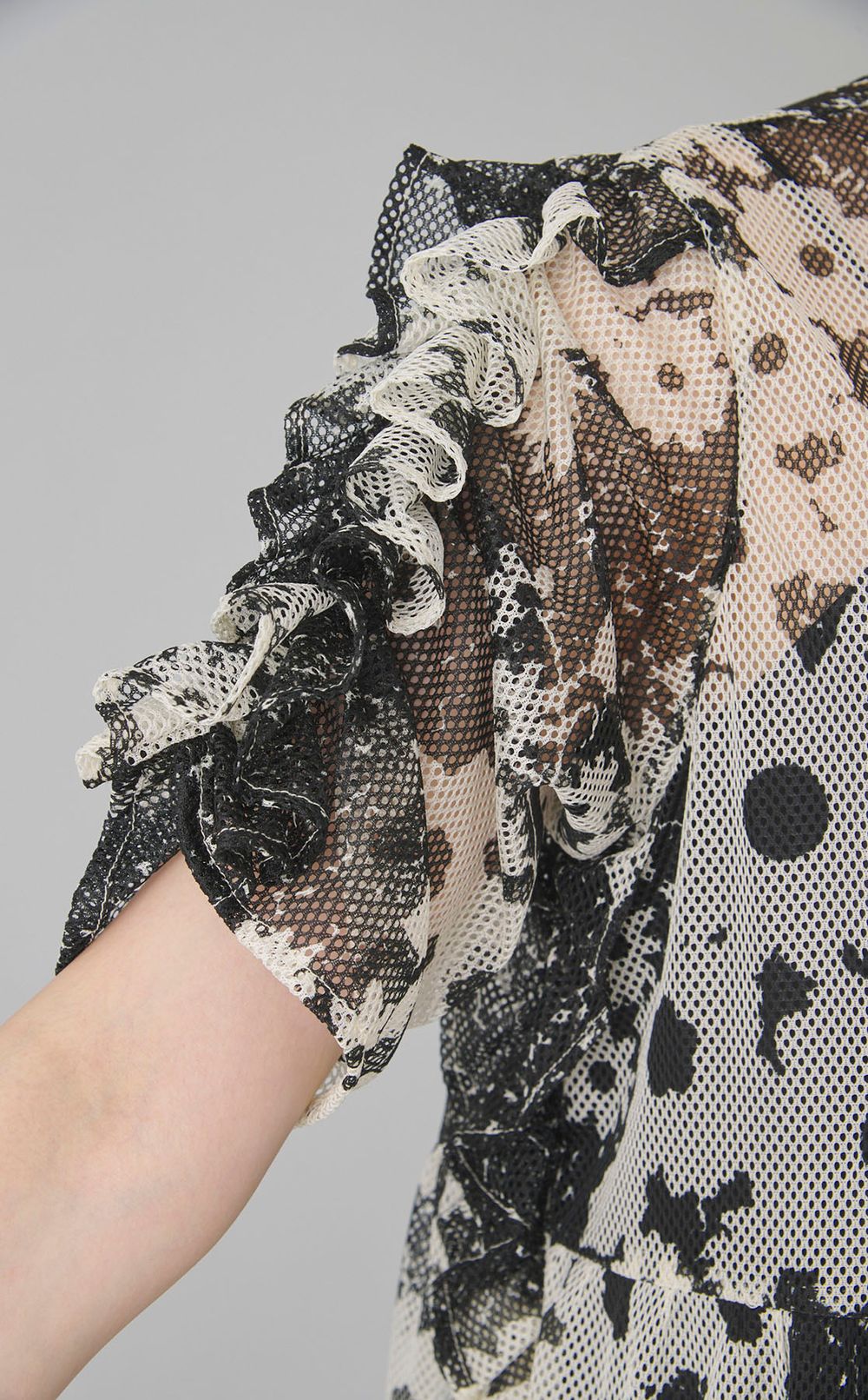 メッシュラッフルワンピース