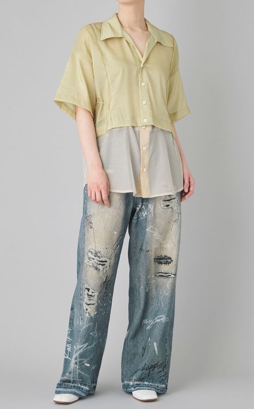 デニムプリントパンツ