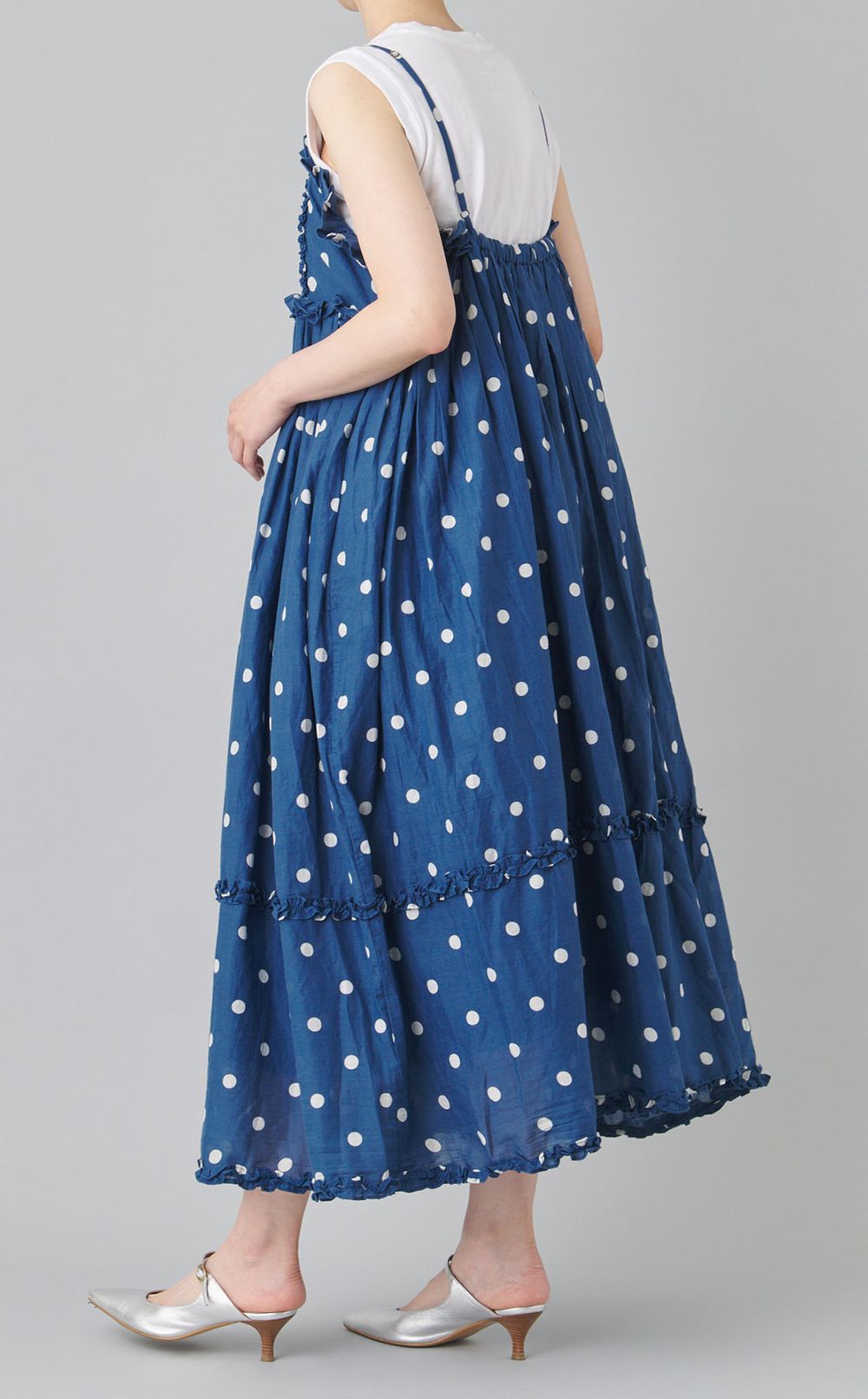 フリルギャザードットワンピース