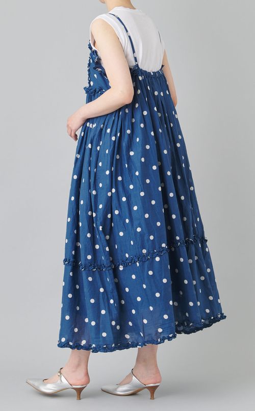 フリルギャザードットワンピース