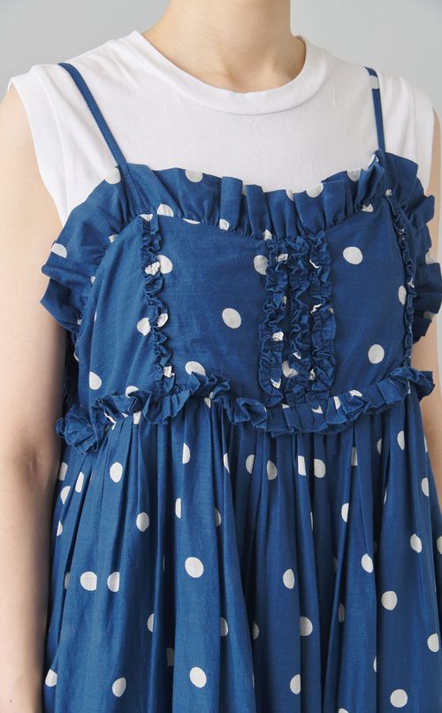 フリルギャザードットワンピース