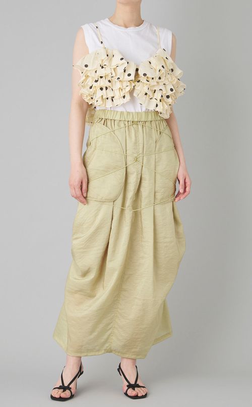 ドットプリントフリルキャミソール