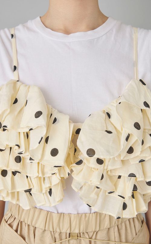 ドットプリントフリルキャミソール