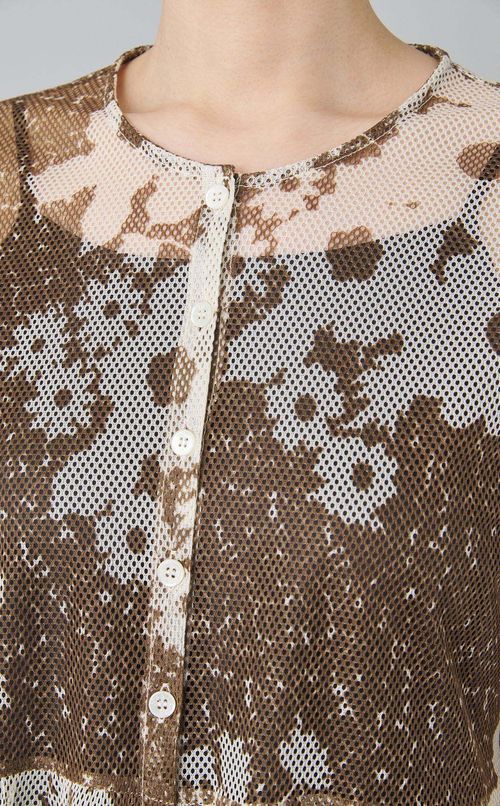 メッシュラッフルワンピース