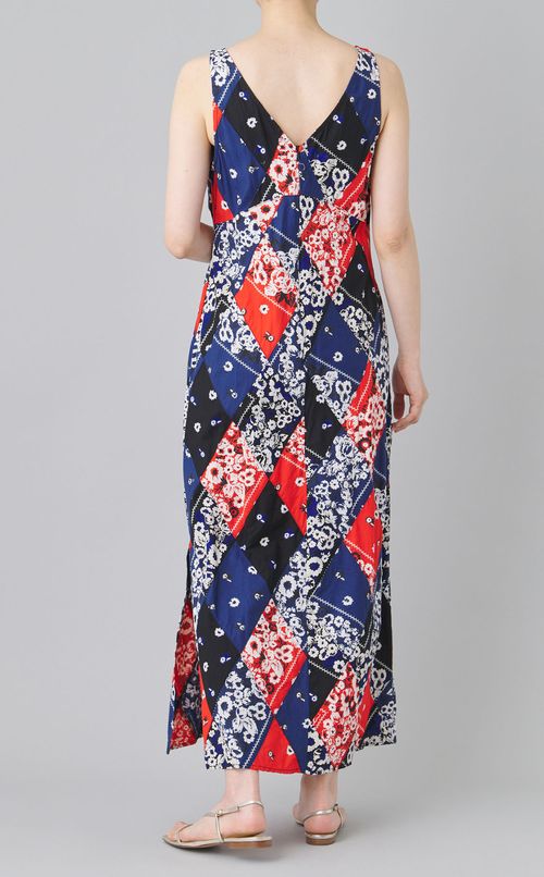 ダイヤゴナルパッチワークスリップドレス