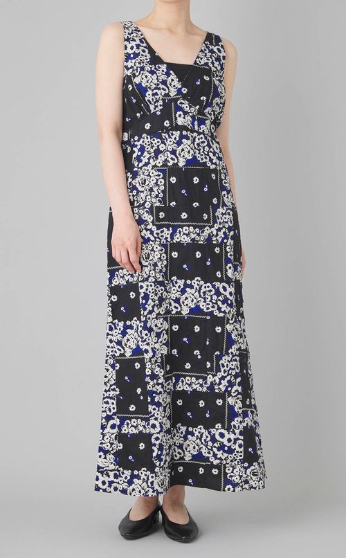 スクエアパッチワークスリップドレス