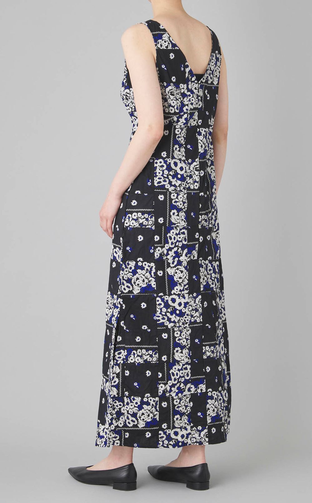 スクエアパッチワークスリップドレス