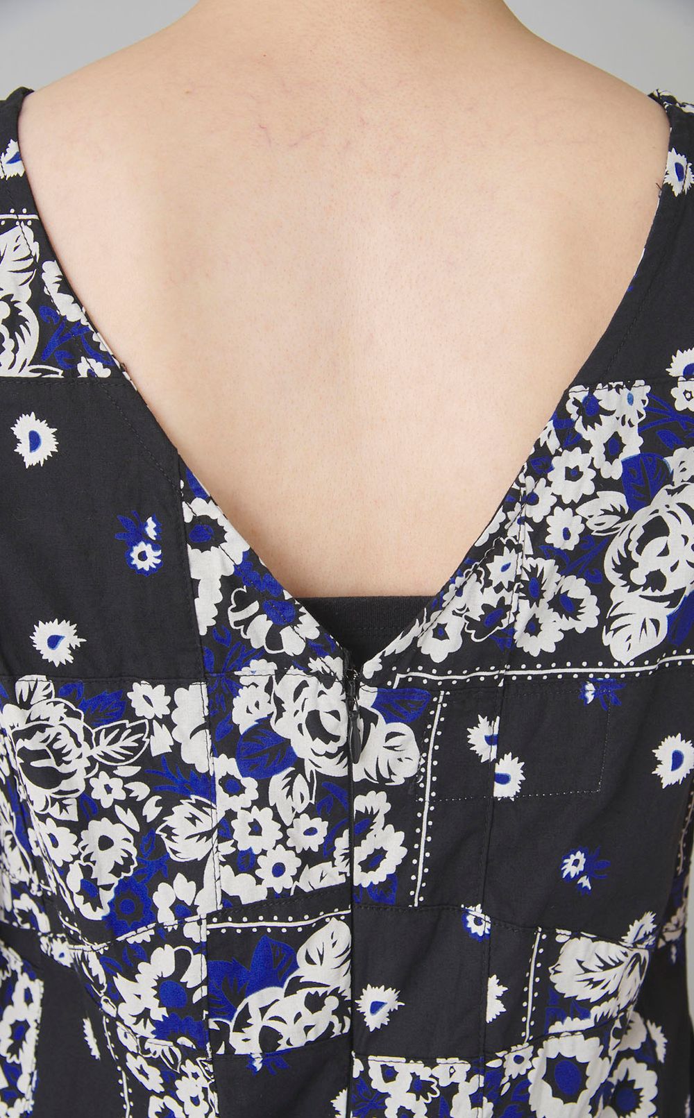 スクエアパッチワークスリップドレス