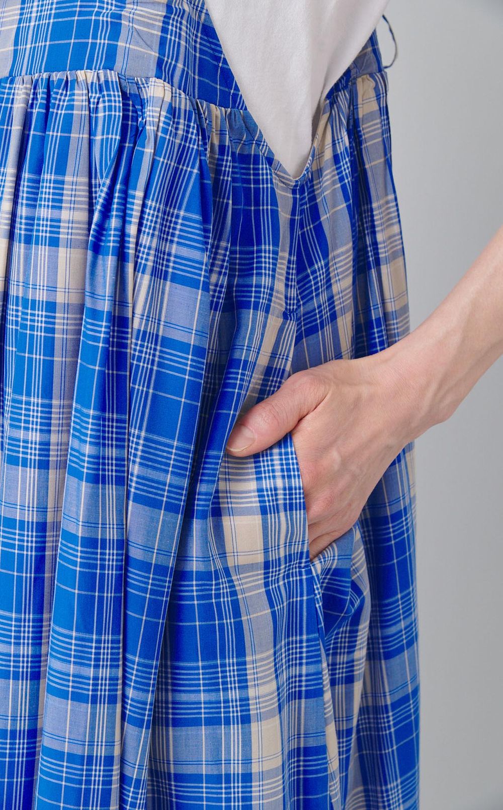 タータンチェックキャミソールワンピース