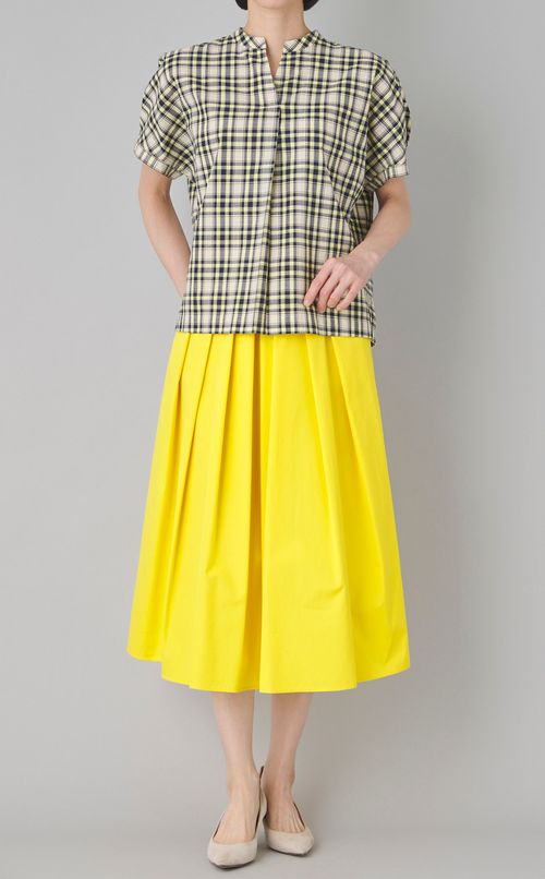 サッカーチェックスキッパーブラウス