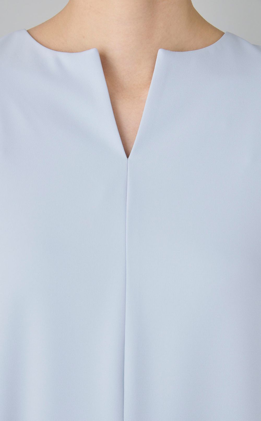 キーネックギャザーワンピース