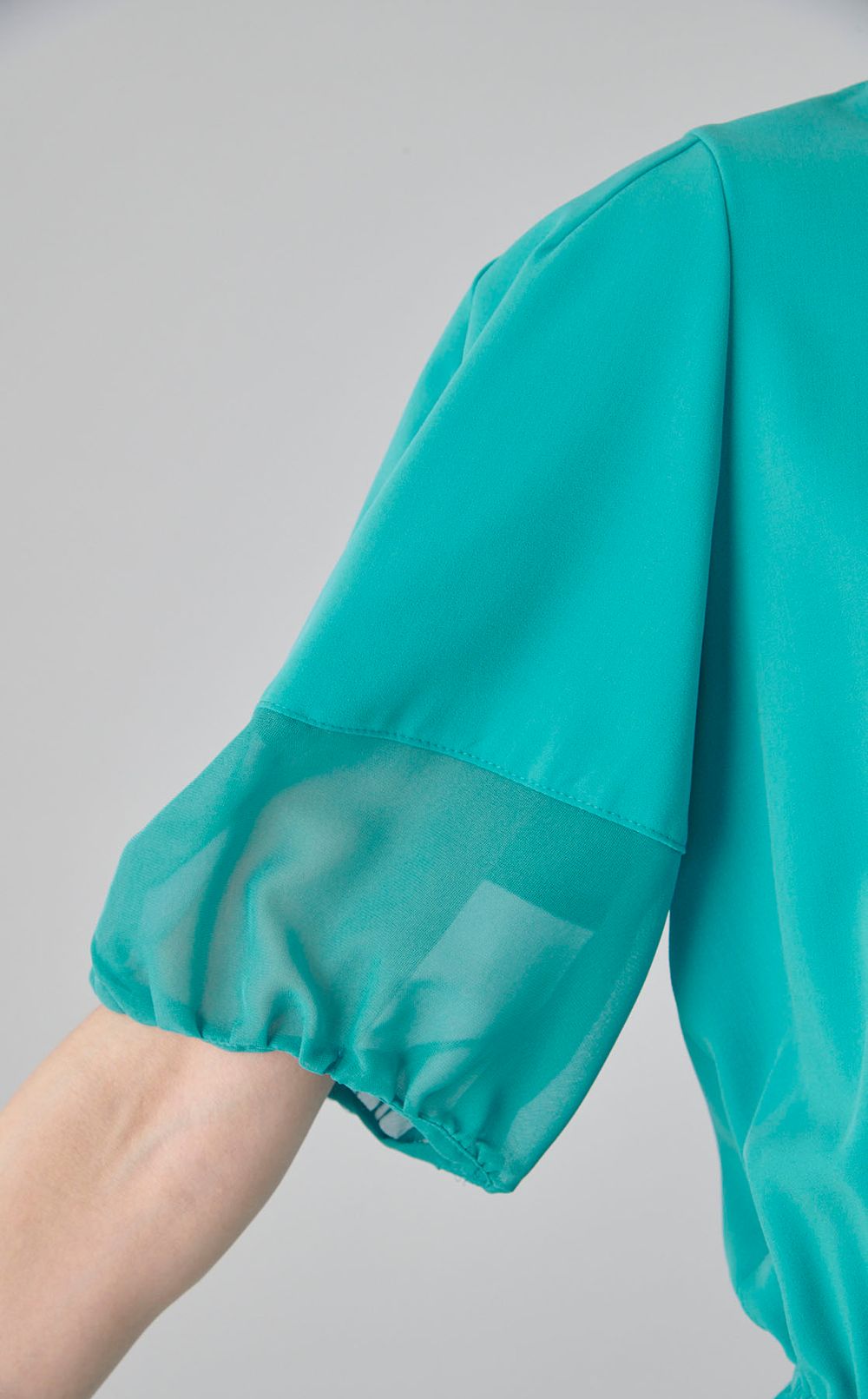 シアーコンビストレッチワンピース