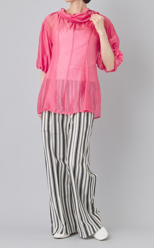 ストライプラップスカートパンツ