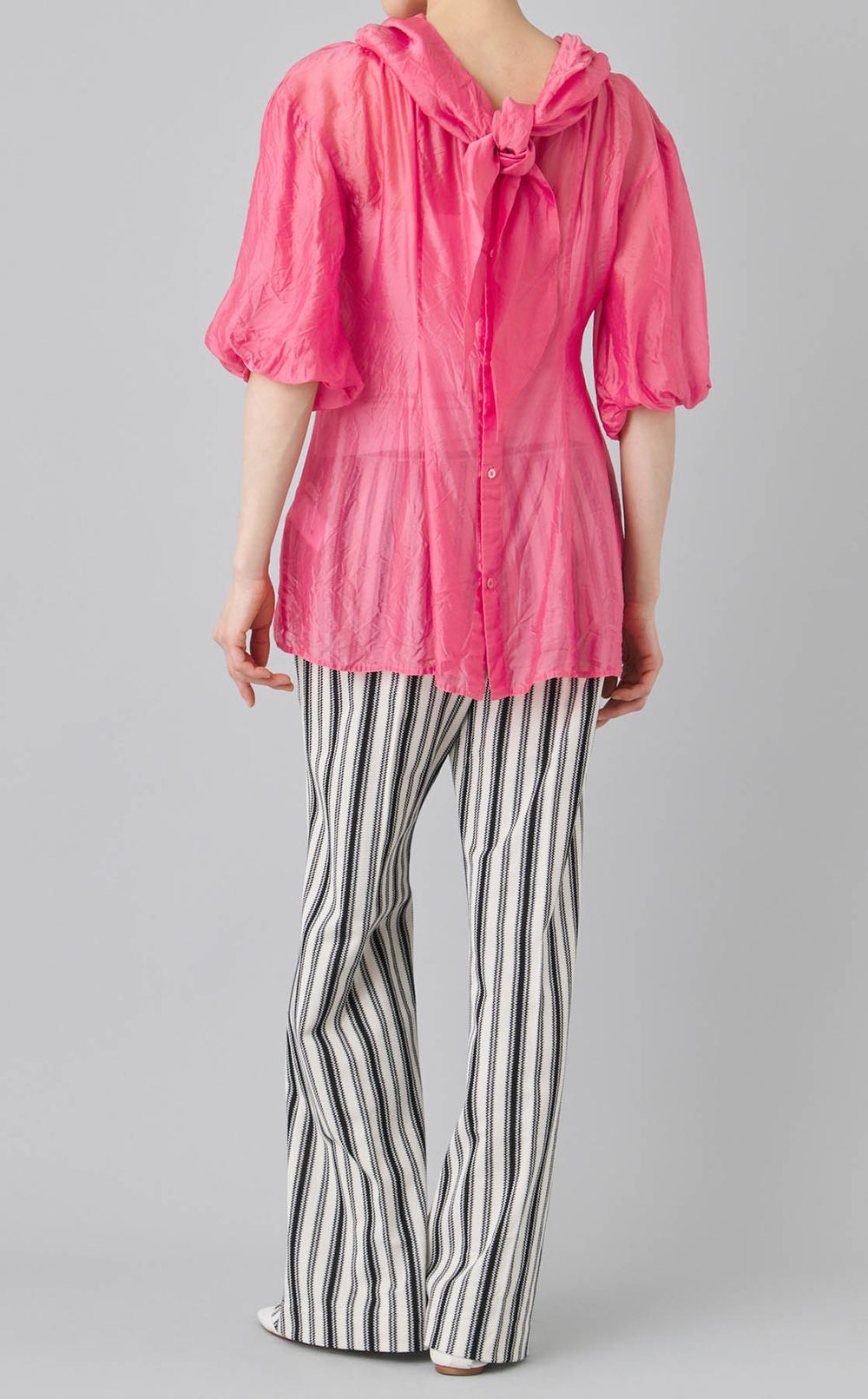 バックリボンブラウス