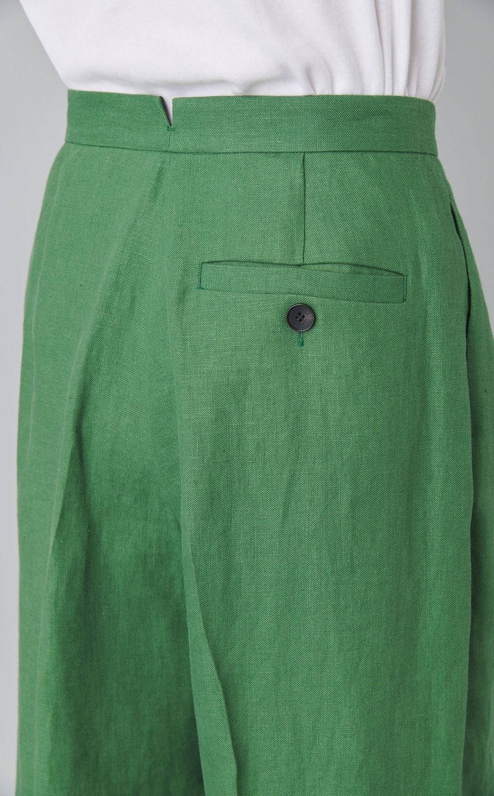 リネンオックスフォードワイドパンツ