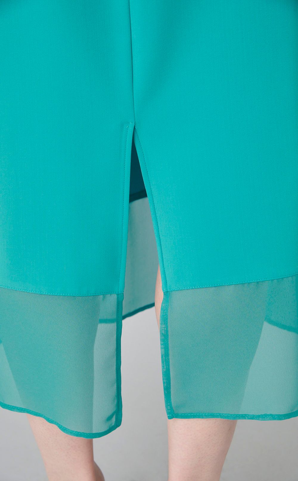 シアーコンビストレッチワンピース