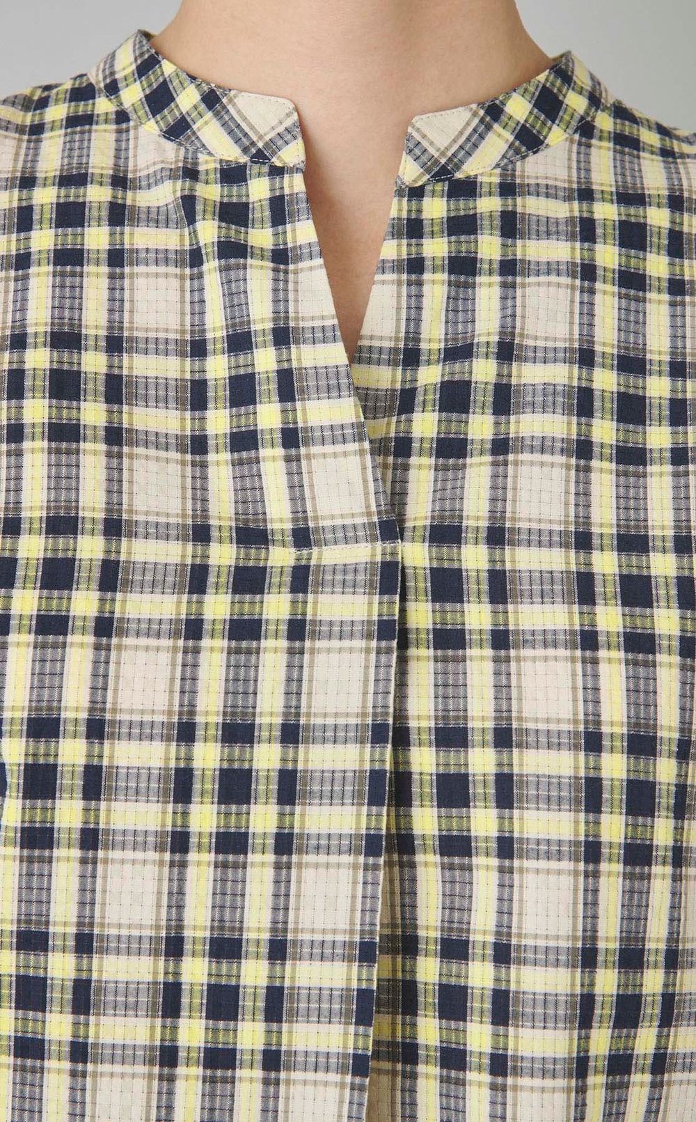 サッカーチェックスキッパーブラウス