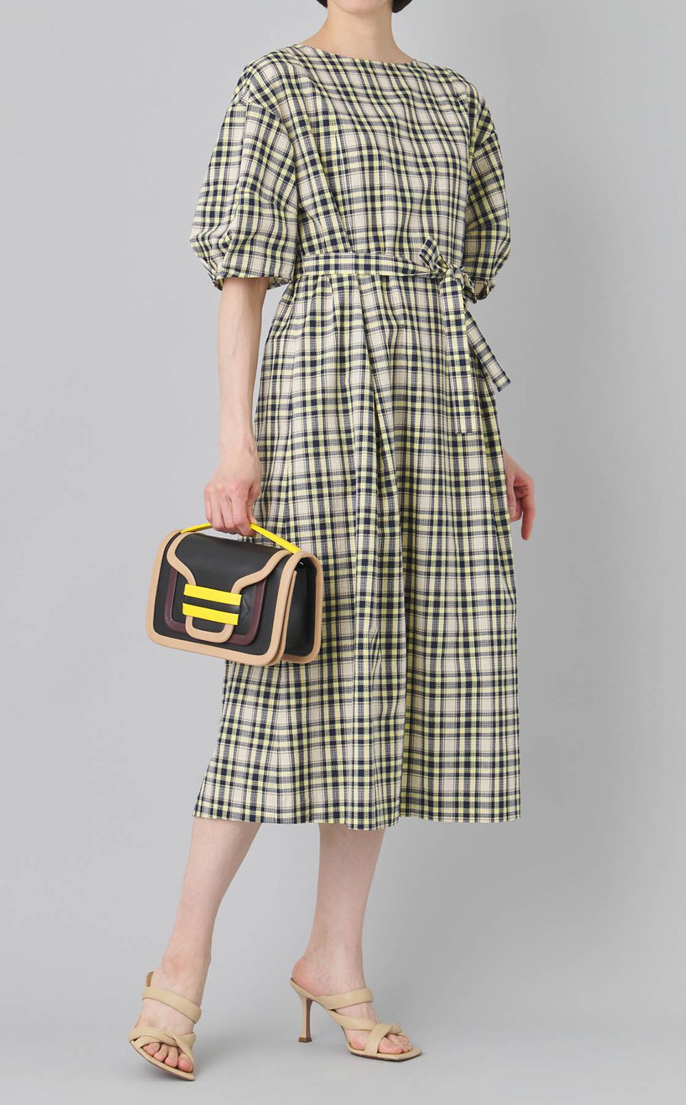 ALPHAカラーブロックハンドバッグ