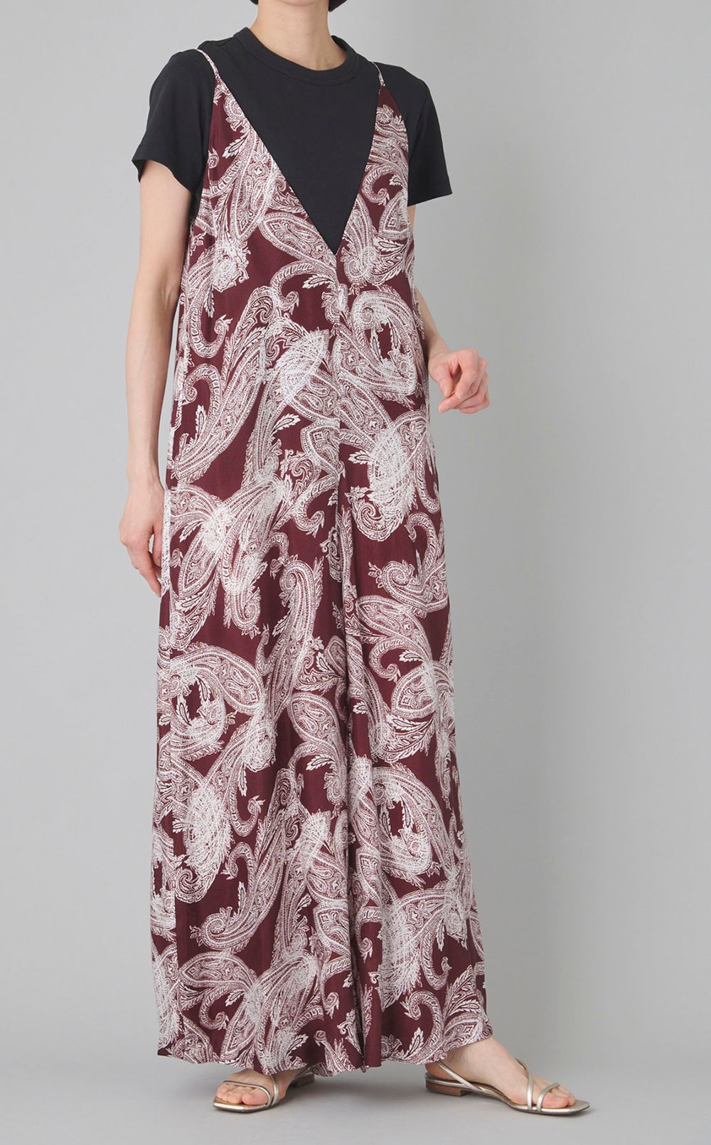 ペイズリープリントオールインワン