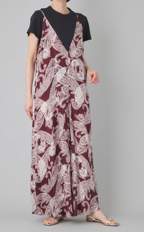 ペイズリープリントオールインワン