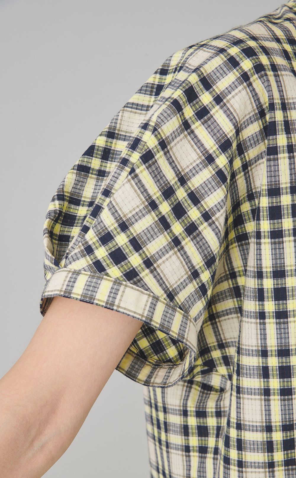 サッカーチェックスキッパーブラウス