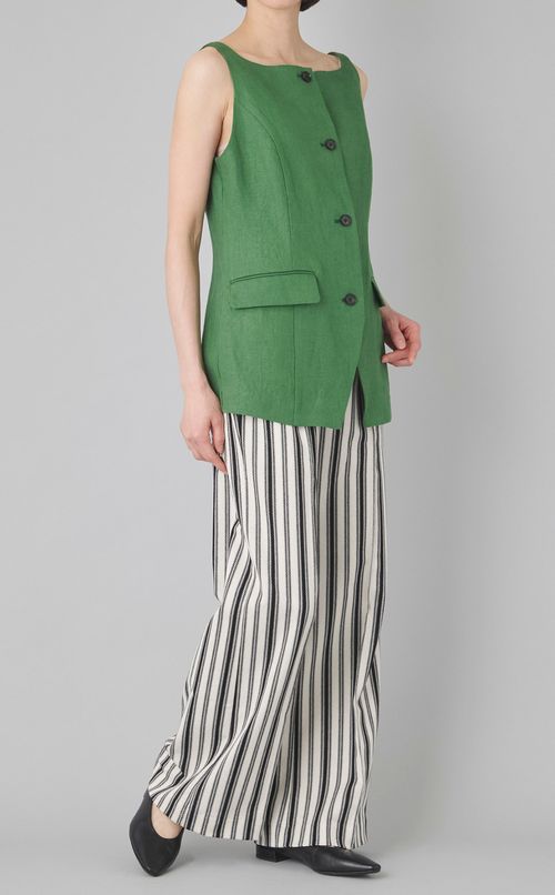 リネンオックスフォードブラウス