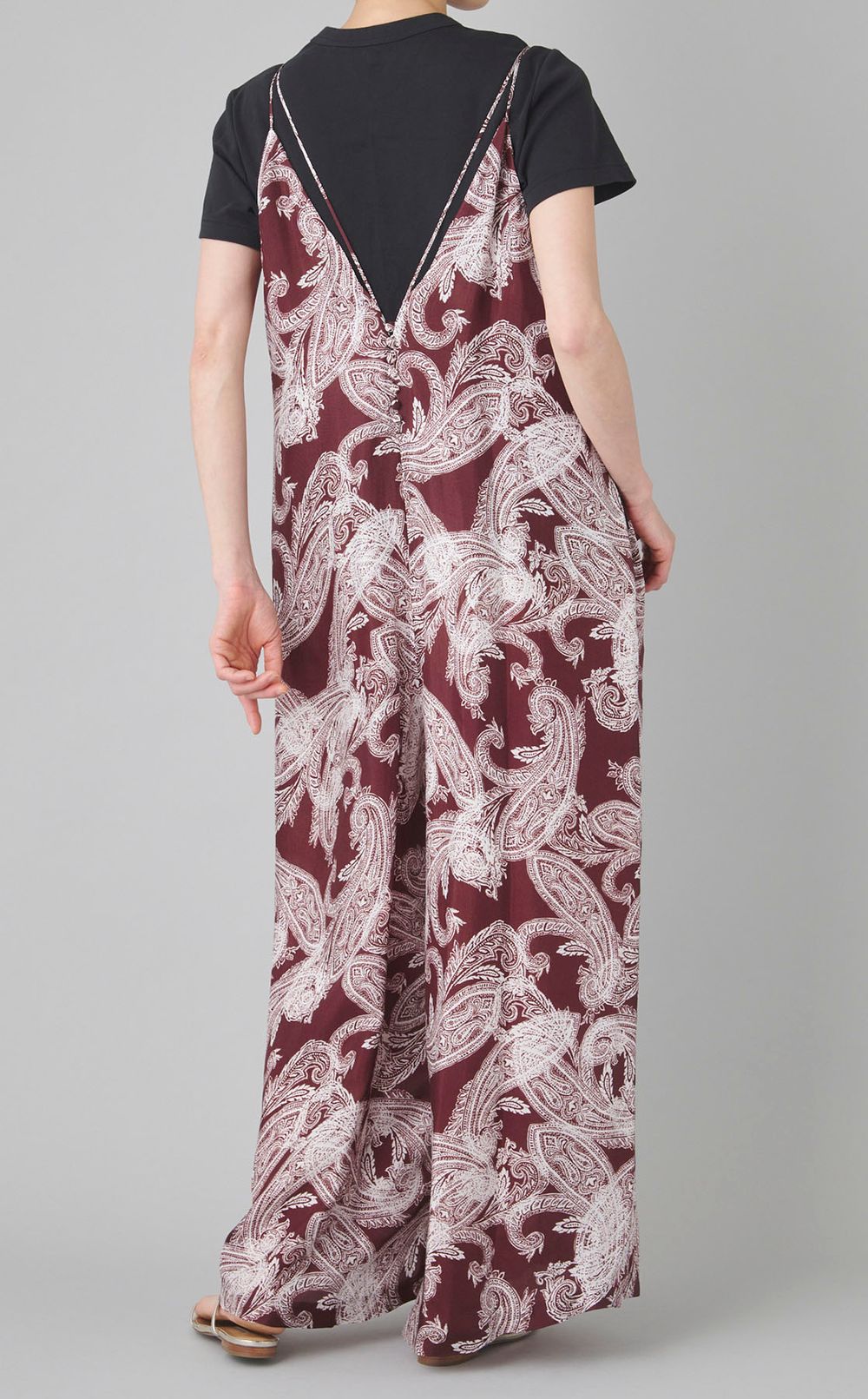 ペイズリープリントオールインワン