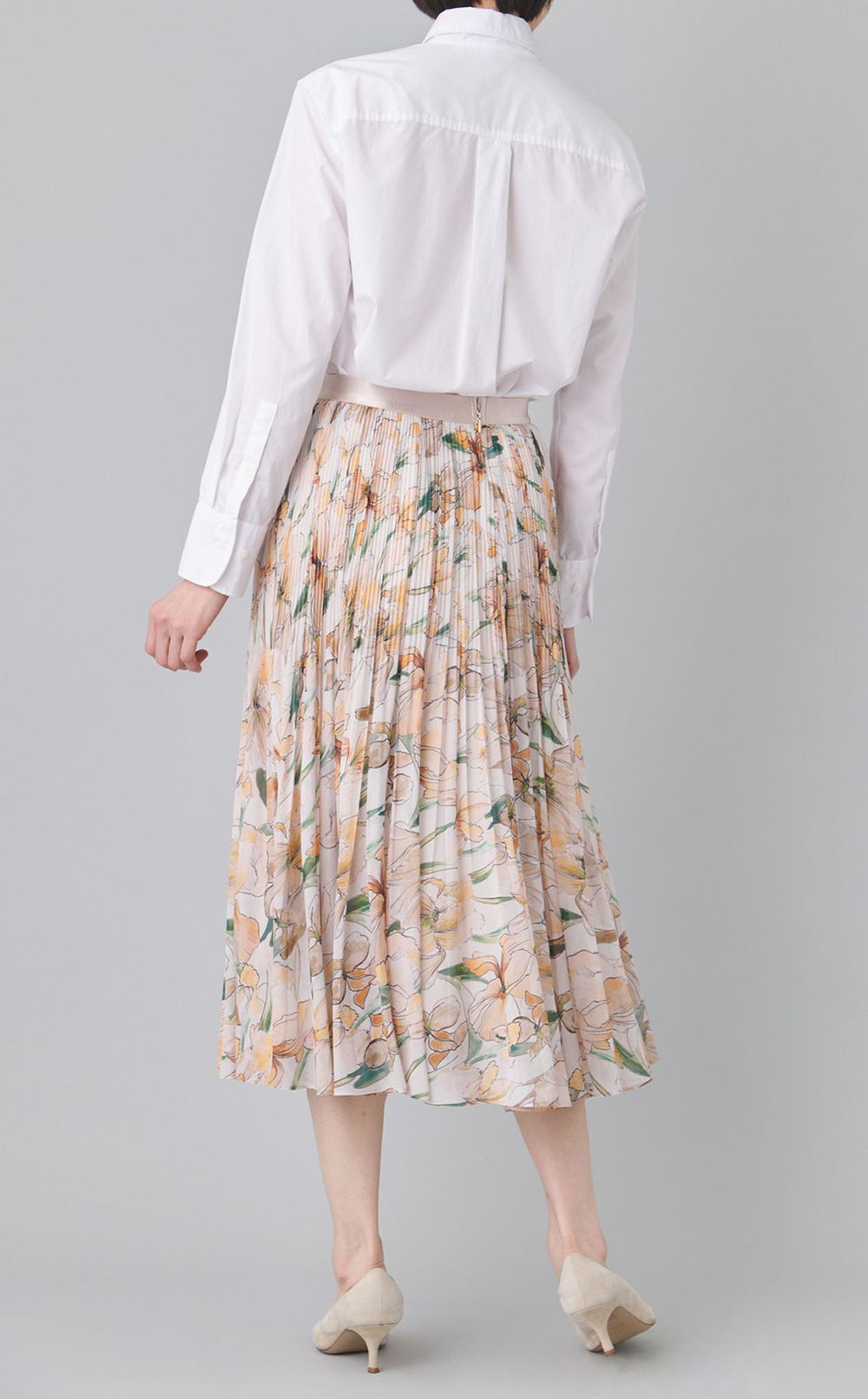 フラワープリントプリーツスカート