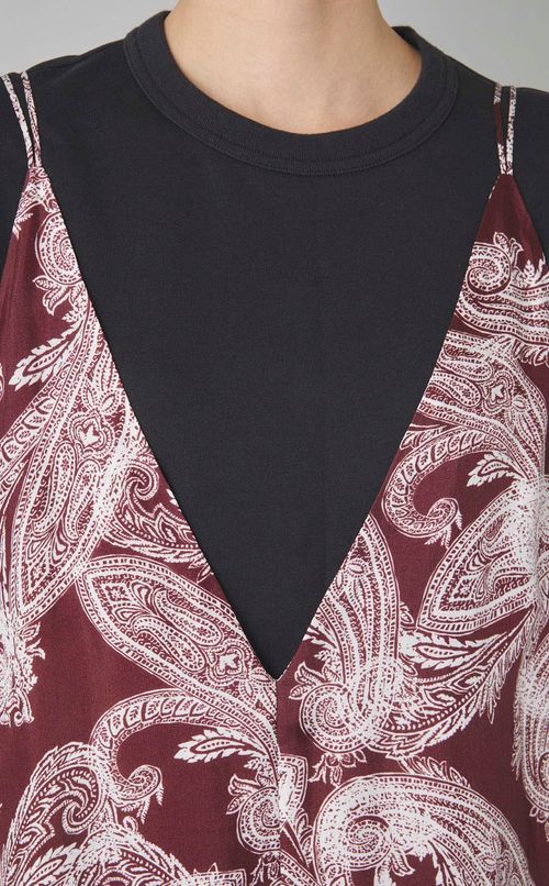 ペイズリープリントオールインワン