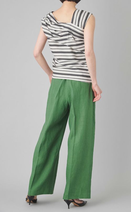 ギャザーボーダートップス