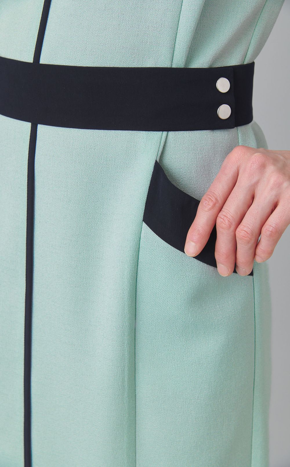 バイカラーパイピングワンピース