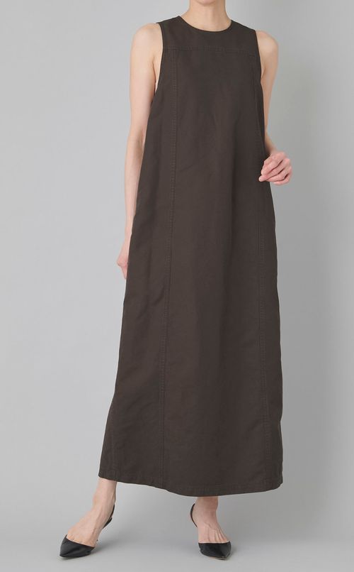 バイオギャバジンノースリーブワンピース