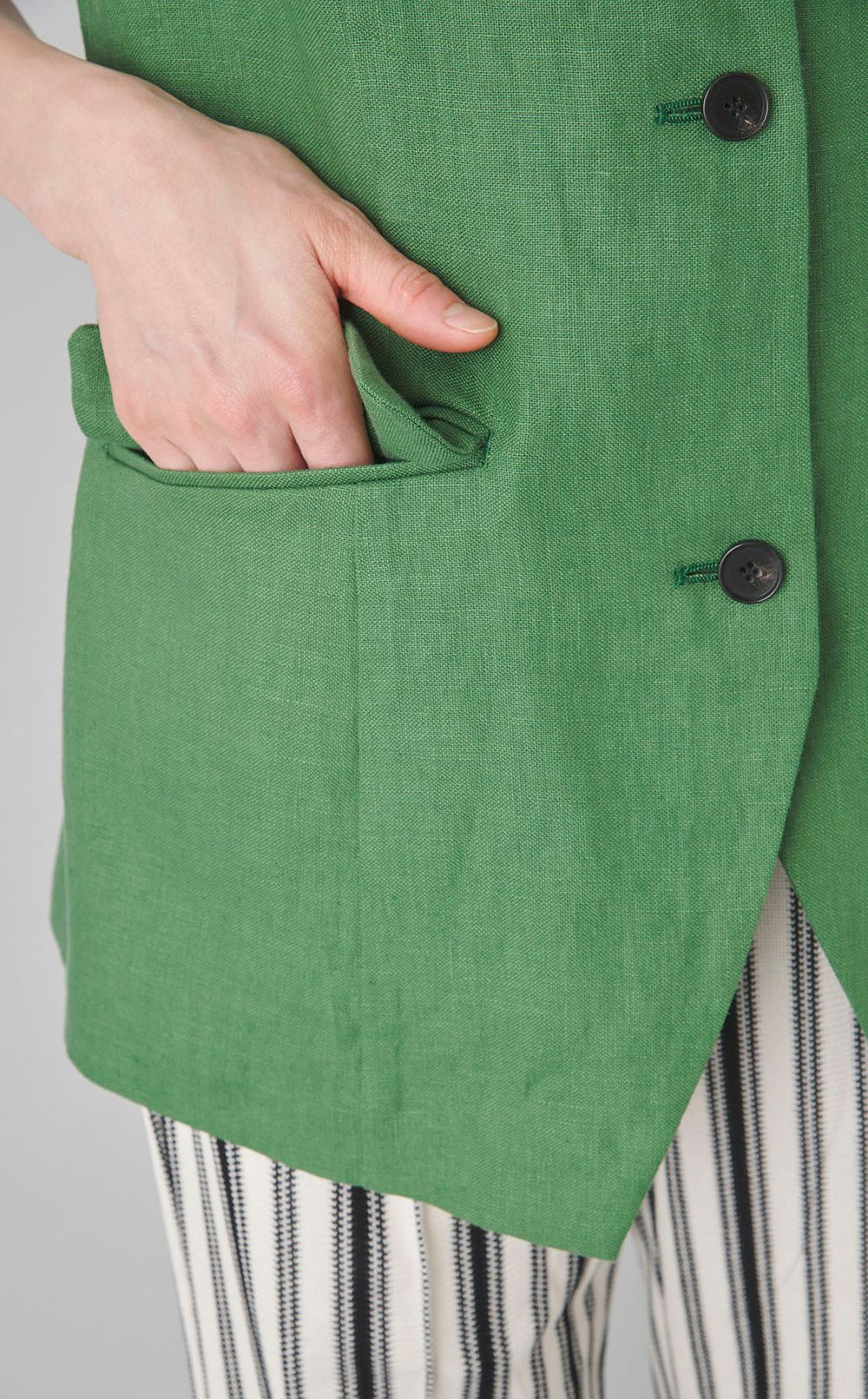 リネンオックスフォードブラウス