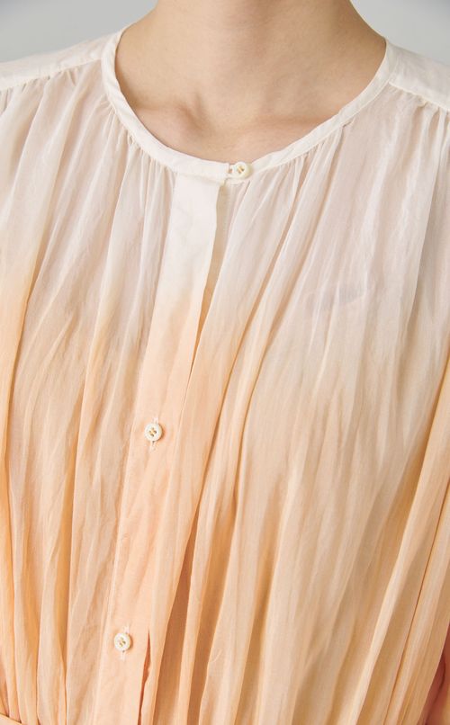 コットンシルクウエストリボンドレス