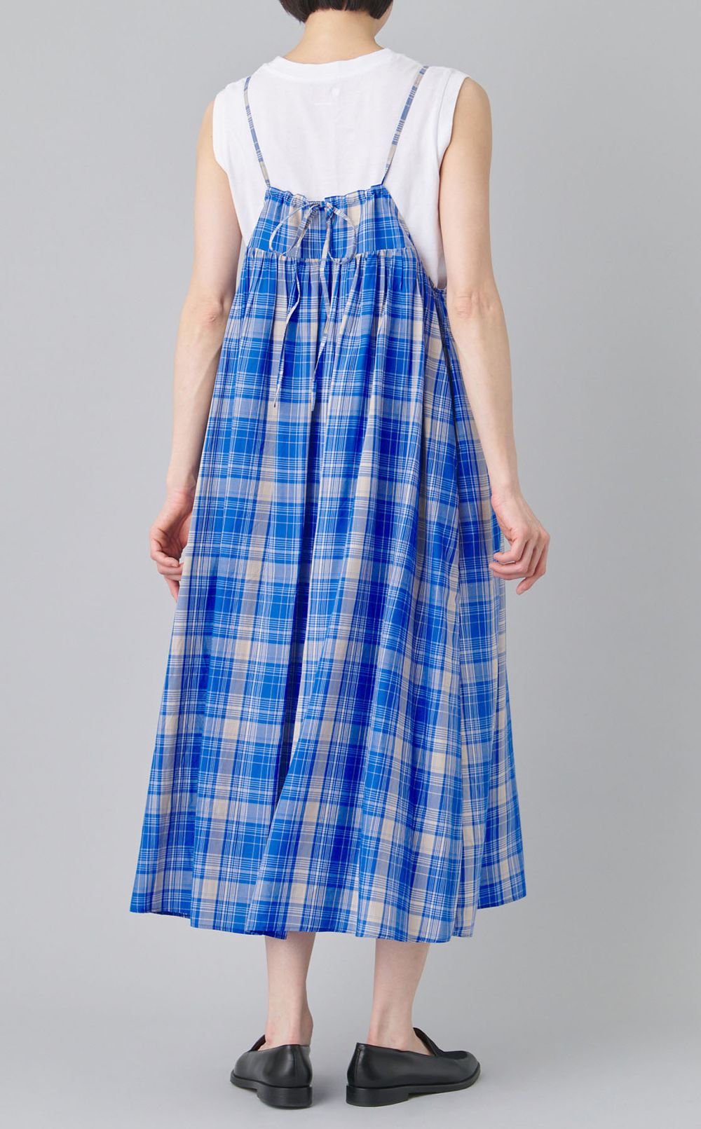 タータンチェックキャミソールワンピース