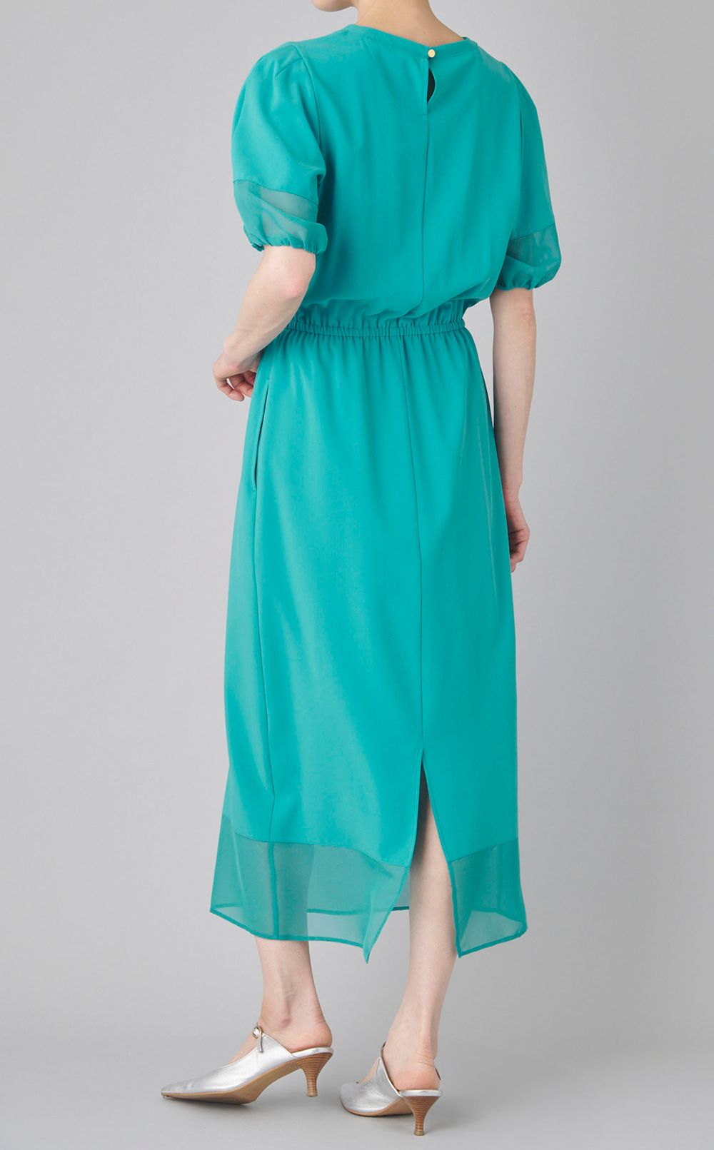 シアーコンビストレッチワンピース