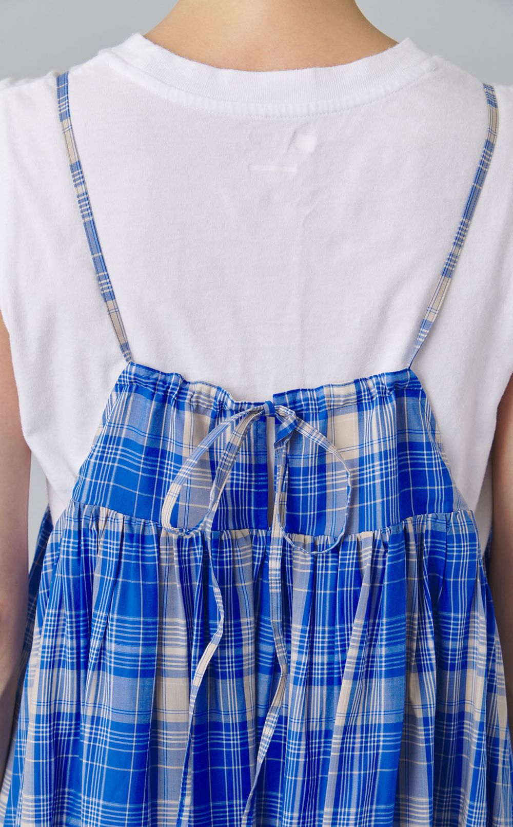 タータンチェックキャミソールワンピース