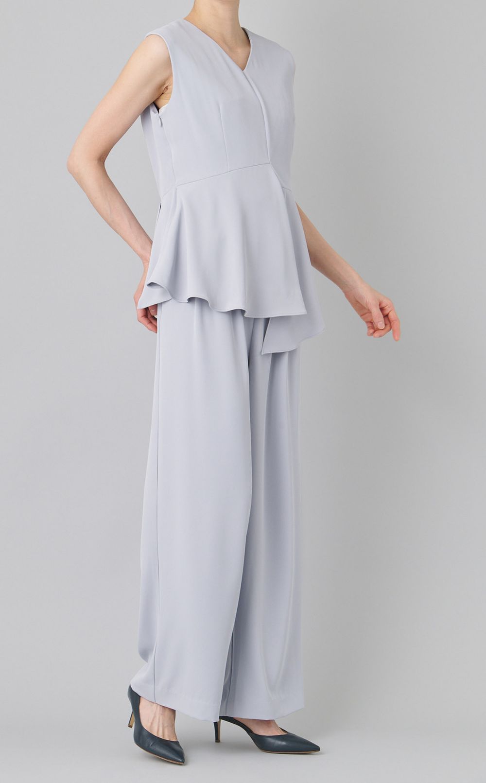 アシンメトリートップスセットパンツ