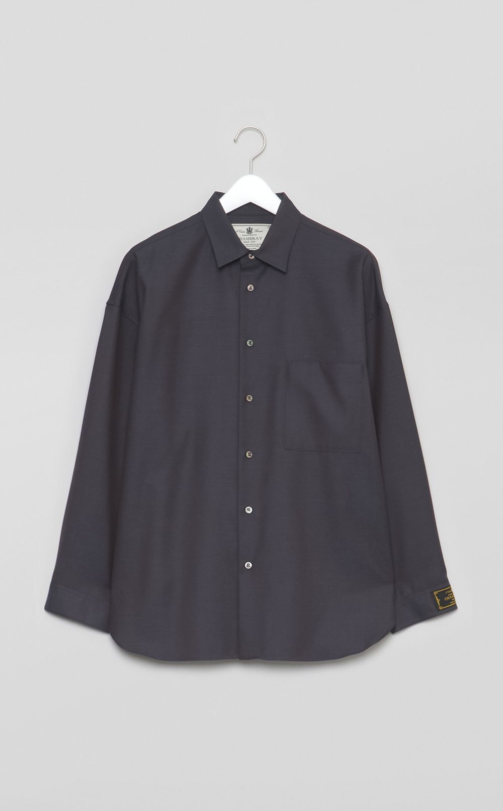 シャンブレーウールシャツ