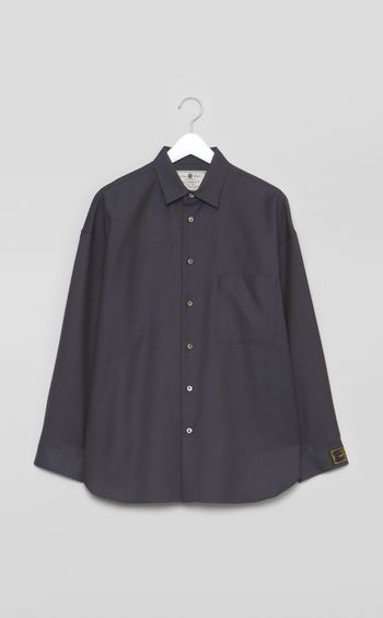 シャンブレーウールシャツ