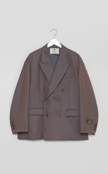 シャンブレーウールダブルジャケット