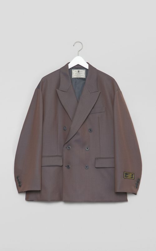 シャンブレーウールダブルジャケット